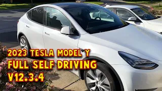 Challenging situations for Tesla FSD v12.3.4 on 2023 Model Y