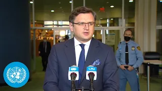 Ukraine on the situation in their Country - General Assembly Media Stakeout (23 February 2022)