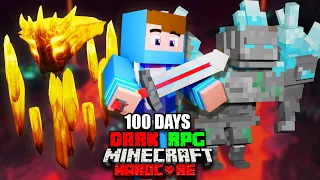 I Survived 100 Days On DARK RPG in Minecraft Hardcore HINDI