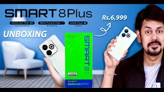 infinix Smart 8 Plus: 7000 Smart Phone Unboxing and Quick Review | in Telugu