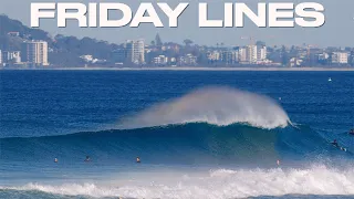 FRIDAY LINES ON THE GOLD COAST FROM MERMAID TO STRADDIE SURFING THE CLEAN SWELL 27 AUGUST 2021
