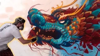 Epic Dragon Fantasy Mural + TShirt Drop!