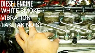 Diesel engine vibration/white smoke/kat kat noise knocking problem.xcent engine kat kat noise.