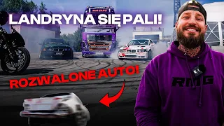 LANDRYNA SIĘ PALI , ROZWALONE AUTO NA BAZIE BUNKIER W RUDNEJ MAŁEJ