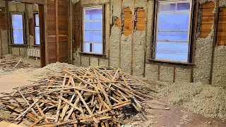 Restoring A $7,000 Hoarder Mansion: Main Floor Insulation Day