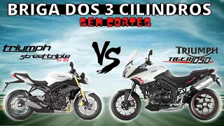 STREET TRIPLE vs TIGER SPORT 1050 - PEGA INSANO Sem tirar a Mão