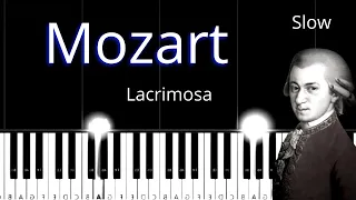 Mozart - Lacrimosa - Easy Piano Tutorial (Slow)