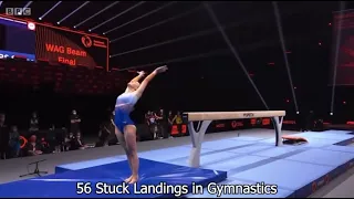 56 Stuck Landings in Women's Artistic Gymnastics