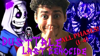 DUSTTALE SANS ALL PHASES! | Official DUSTTALE: LAST GENOCIDE All 4 Phases REACTION!