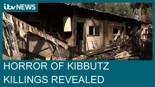 Aftermath of kibbutz where Hamas murdered Israelis revealed | ITV News