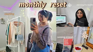 MY MONTHLY RESET ROUTINE! cleaning, organizing and planning 📝