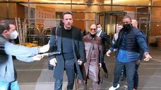 Jennifer Lopez Ben Affleck departs their hotel in NEw York
