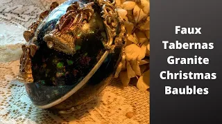 Faux Tabernas Granite Christmas Baubles