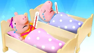 Vidéos en français pour enfants sur la famille de Peppa Pig. Peppa et George malades!