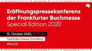 Digitale Eröffnungspressekonferenz Frankfurter Buchmesse 2020 - Special Edition