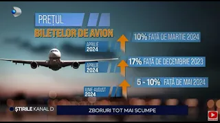 Stirile Kanal D - Biletele de avion, sub lupa Consiliului Concurentei | Editie de seara