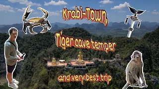 4K: Путешествие по достопримечательностям Krabi. Храм пещеры тигра. (Krabi  tiger cave temple).