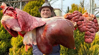 2 INCREDIBLE DELICIOUS DISH FROM 10 KG OF HUGE BEEF LIVER AND HEART! AMAZING RECIPES