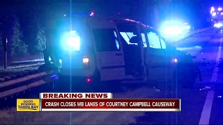 WB Courtney Campbell Causeway is shut down due to serious crash