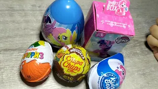 Открываем вместе КИНДЕРы🐣Три кота little pony sweet box розыгрыш призов!❤