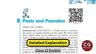 Class 12 English - 'Poets and Pancakes' Explained in Detail