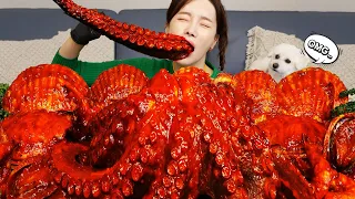 RUS SUB) осьминовый морепродукт острый 🐙  креветка🦐 Eatingshow Ssoyoung