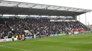 Colchester v Millwall Support after 2nd goal, 5th April