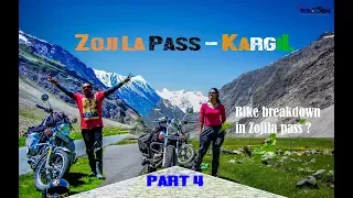 Bike breakdown in Zojila pass? Part 4 | Sonamarg | Zoji La | Kargil | Couple Riders