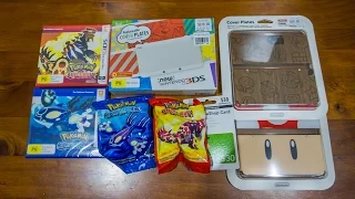 New Nintendo 3DS & Pokemon ORAS Haul (Wood Cover Plate) Unboxing