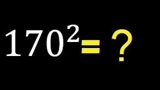 170 elevado a la 2 . 170^2 , numero con exponente al cuadrado