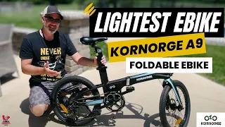 🔥 KORNORGE A9 ULTRA LIGHTWEIGHT FOLDABLE EBIKE REVIEW