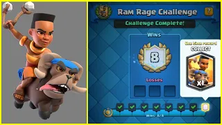 BEST DECK for RAM RAGE CHALLENGE | EASY 8-0 WIN RAGE RAM CHALLENGE - CLASH ROYALE