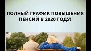 Полный график повышения пенсий в 2020 году!