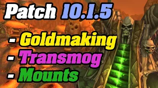 HUGE WoW Patch 10.1.5 NEWS! Transmog, Naxxramas & Goldmaking