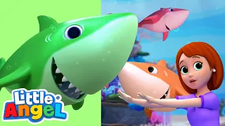 Baby Shark with Family (Aquarium Edition) | Little Angels Kids Cartoons/Songs & Nursery Rhymes