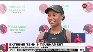 Anouk Vandevelde and Clerk Nelson win 1st leg of Extreme tennis tournament