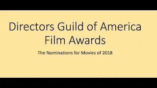 DGA Film Awards - Movies of 2018