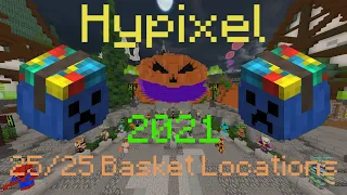 (2021) ALL CANDY BASKET LOCATIONS [25/25] (Hypixel Main Lobby Quest)