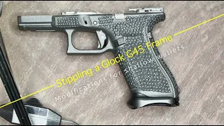 CHEAP WAY to Stippling a Pistol Frame