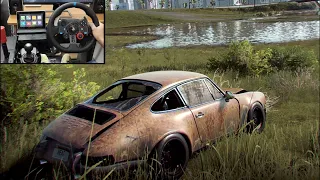 Rebuilding a ABANDONED 1973 PORSCHE 911 CARRERA RSR - NFS HEAT - LOGITECH G29 Gameplay