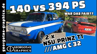 140 vs. 394 PS WAR DAS FAIR? 2 x NSU PRINZ TT vs. AMG C 32 #NSU TT | #NSU Prinz