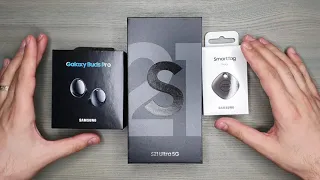 Распаковка Samsung Galaxy S21 Ultra 5G (16/512Gb) + Чехол Clear Cover (NEW 2021)