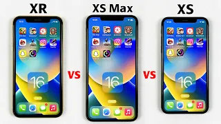 iPhone XR vs iPhone XS Max vs iPhone XS in 2022 SPEED TEST | iOS 16.0.3 Real SPEED TEST