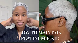 HOW TO MAINTAIN PLATINUM BLONDE PIXIE + GRWM USING BUSTIES | ARIELL ASH