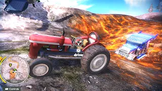 Can Tractor Rescue King Maximus Out Of Lava | Off The Road Unleashed Nintendo Switch HD