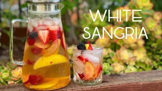 LARGE BATCH WHITE SANGRIA RECIPE || An Easy White Sangria || Summer Sangria
