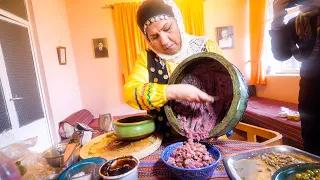 Unique Village Food in Masuleh, Iran! 🇮🇷I ate 48 YEARS-OLD GARLIC!!