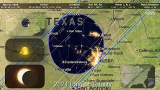 Incredible April 8th, 2024 Total Solar Eclipse Path - 4K