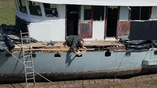 Ep 173 Replacing Our Rotten Planks On Our Old Wooden Boat #woodenboatbuilding