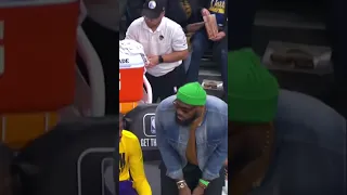 Young fan loses her mind after LeBron sit beside her😂😂😂
